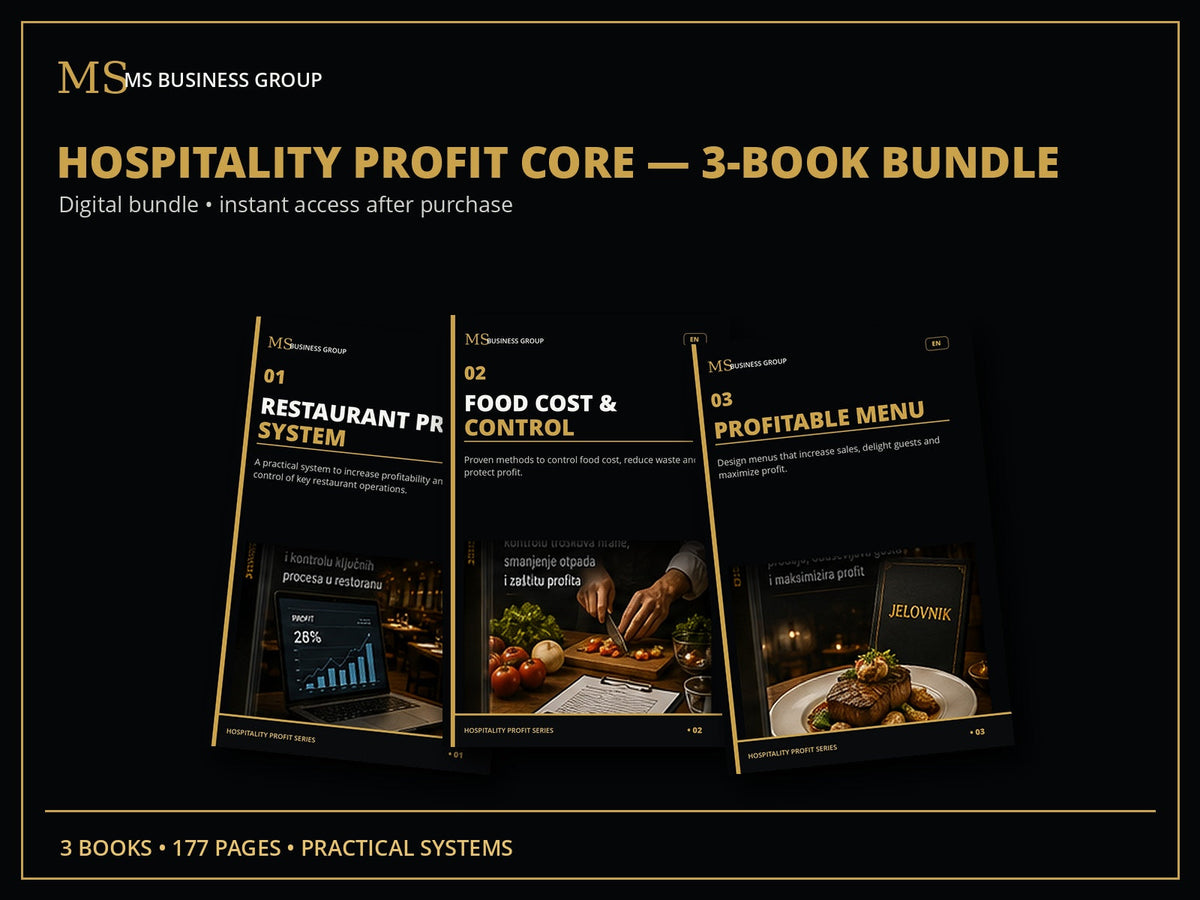 Hospitality Profit Core — 3-Book Bundle — EN