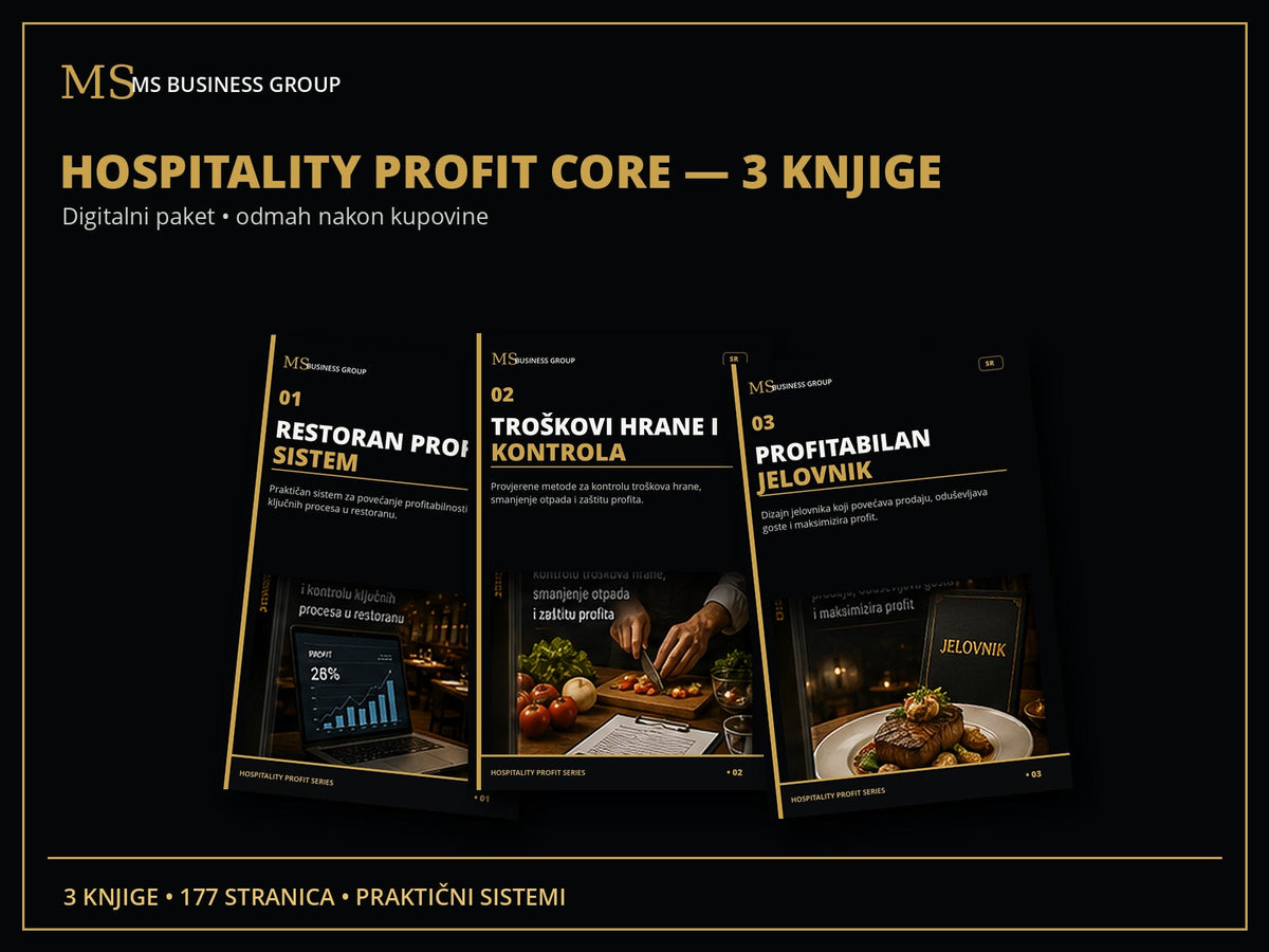 Hospitality Profit Core — Paket 3 knjige — SR